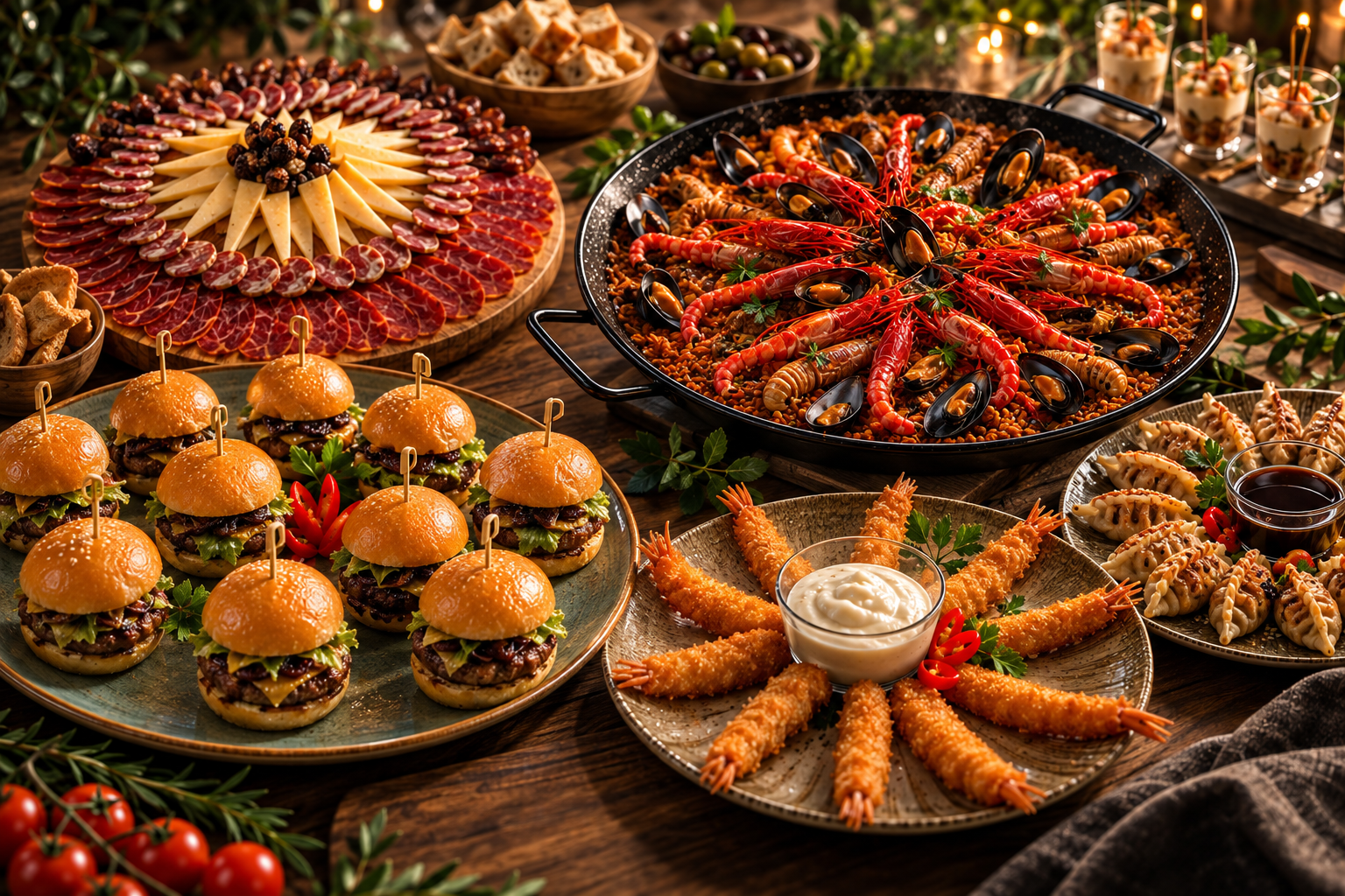 Selección de platos de Cookester Catering para eventos